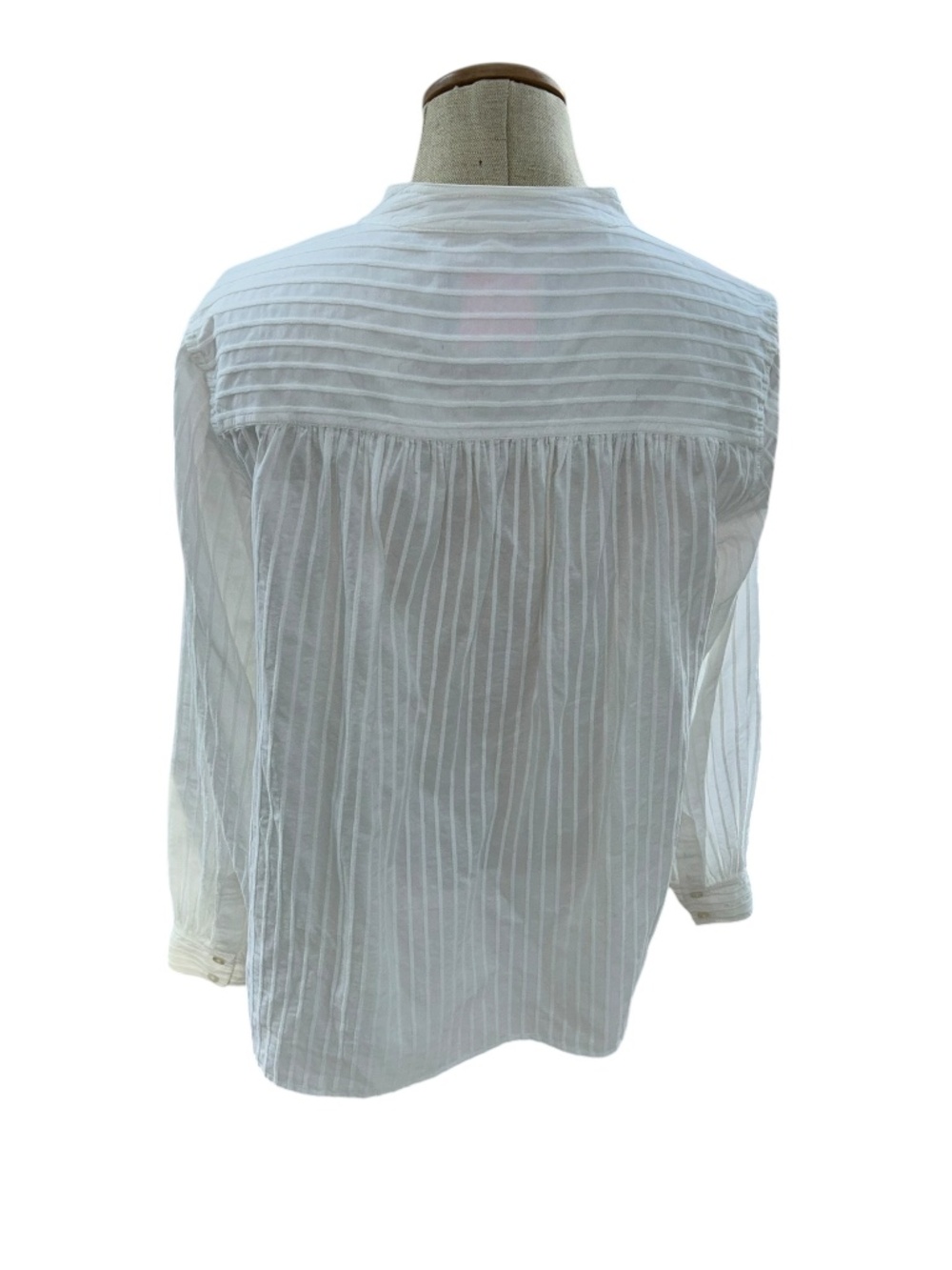Marc Jacobs Sofia Loves white collarless raised line poet's tunic shirt 4 - Picture 3 of 4